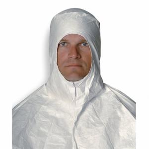 DUPONT IC668BWH000100CS Cleanroom Hood, Tyvek IsoClean, Eyes/Mouth, Bound Seam, White, Universal, Sterile | CP3XBJ 1MKV8