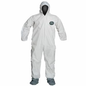 DUPONT NB122SWH6X002500 Hooded Disposable Coverall, 6Xl Size, Pack Of 25 | CH6QPM 49JU22