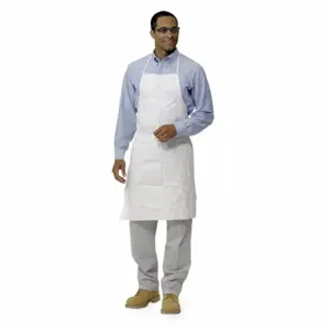 DUPONT NG273BWH00010000 Disposable Bib Apron, Microporous Film Laminate, 10 Mil Thick, 100 PK | CP3WQP 6LY64