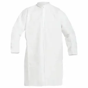 DUPONT PB267SWHMD003000 Disposable Lab Coat, Mandarin Collar, Elastic Cuff, Sms, White, 30 PK | CP3VGF 55GX68