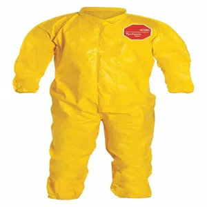 DUPONT QC125BYL3X001200 Collared Chemical Resistant Coverall, 3Xl Size, Pack Of 12 | CH6RGE 4LUC3