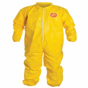 DUPONT QC125SYL4X001200 Collared Chemical Resistant Coverall, 4Xl Size, Pack Of 12 | CH6RGJ 4LUF1