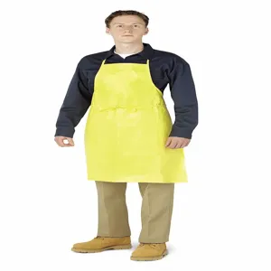 DUPONT QC273BYL00010000 Disposable Bib Apron, 36 Inch Overall Length, Universal Size, Yellow, Hdpe, Pack Of 100 | CH6RGP 29EW26