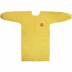 DUPONT QC275BYLXL002500 Chemical Resistant Sleeve Apron, TyChem 2000, Light Duty, Knee, Yellow, XL, 25 Pack | CP3VEM 24AG10