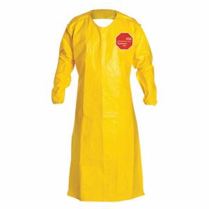 DUPONT QC278BYL00001200 Chemical Resistant Sleeve Apron, TyChem 2000, Light Duty, Knee, Yellow, Universal | CP3VDT 25RP58