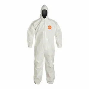 DUPONT SL127BWH3X001200 Hooded Chemical Resistant Coverall, 3Xl Size, Pack Of 12 | CH6RMP 4LUH3