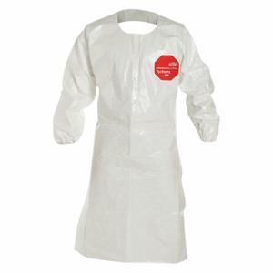 DUPONT SL275TWHSM002500 Chemical Resistant Sleeve Apron, TyChem 4000, Medium Duty, Knee, White, S, 25 Pack | CP3VDY 29EX08