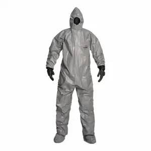 DUPONT TF186TGYXL0006PI Hooded Coveralls, Tychem 6000, Light Duty, Taped Seam, Gray, XL, 6 PK | CP3WMB 46TY17