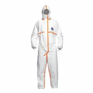 DUPONT TJ198TWH6X0025PI Hooded Coveralls, Tyvek 800, Medium Duty, Taped Seam, White, 6XL, 25 PK | CP3WMF 52XJ32