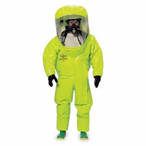 DUPONT TK555TLYXL000100 Encapsulated Suit, Tychem 10000, Rear, Taped Seam, Yellow, Xl | CP3WTT 5HH23