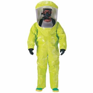 DUPONT TK554TLYXL00015C Encapsulated Suit, Tychem 10000, Front, Taped Seam, Yellow, Xl | CP3WTF 8AWT8