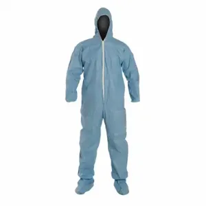 DUPONT TM122SBU2X002500 Secondary Fr Coveralls, Light Duty, Serged Seam, Blue, 2Xl, 25 PK | CP3WML 30F394