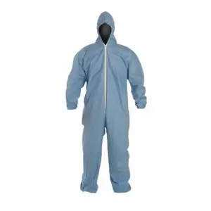 DUPONT TM127SBUXL002500 Secondary Fr Coveralls, Light Duty, Serged Seam, Blue, Xl, 25 PK | CP3WNF 30F413