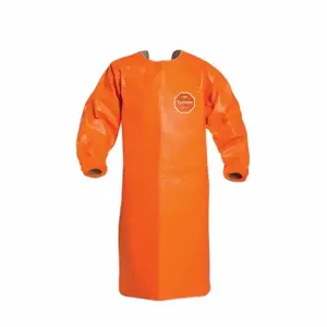 DUPONT TP275TORMD000200 Chemical Resistant Sleeve Apron, Tychem 6000 FR, Medium Duty, Knee, Orange, M, 2 Pack | CP3VED 45JE43