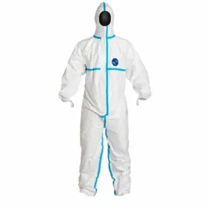 DUPONT TY198TWHXL0025PI Hooded Disposable Coveralls, Tyvek 600, Light Duty, Taped Seam, White, XL, 25 PK | CP3XAG 49JU53