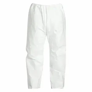 DUPONT TY350SWHMD0050VP Disposable Pants, Tyvek 400, Serged Seam, White, M, 50 PK | CP3XCV 29EZ15