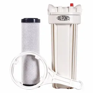 DUPONT WFDW120009W Water Filter System, 1 micron, 2 gpm, 1000 gal, 12 Inch Heightt | CP3XHA 25CA84