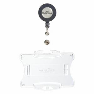 DURABLE 801119 ID Badge Holder, Open Style, Blank, Translucent, Blank, Polystyrene, 2 3/4 Inch Length | CP3XHP 461N60
