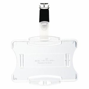 DURABLE 811819 ID Badge Holder, Open Style, Blank, Translucent, Blank, Polystyrene, 2 3/4 Inch Length | CP3XHQ 461N67
