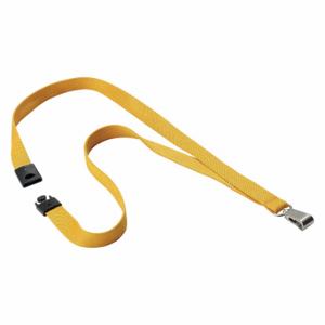 DURABLE 8127135 Lanyard, Safety Release, Blank, Gold, Blank, Textile, 17 Inch Length, 5/8 Inch Width | CP3XKB 461N75