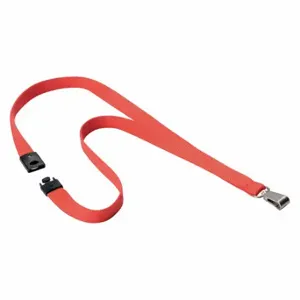 DURABLE 8127136 Lanyard, Safety Release, Blank, Coral, Blank, Textile, 17 Inch Length, 5/8 Inch Width | CP3XJZ 461N76