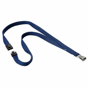 DURABLE 812728 Lanyard, Safety Release, Blank, Navy Blue, Blank, Textile, 17 Inch Length, 5/8 Inch Width | CP3XKC 461N73