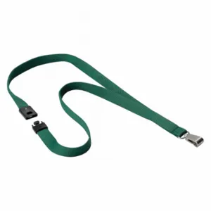 DURABLE 812732 Lanyard, Safety Release, Blank, Dark Green, Blank, Textile, 17 Inch Length, 5/8 Inch Width | CP3XKA 461N74