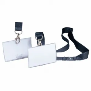 DURABLE 821719 Badge Holder with Lanyard, ID Cards, Click Fold, 10 Pack | CP3XHG 461N84