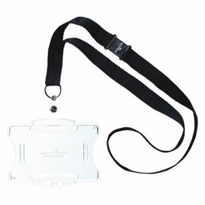 DURABLE 826619 ID Badge Holder, Open Style, Blank, Translucent, Blank, Polystyrene, 2 3/4 Inch Length | CP3XHY 461N90