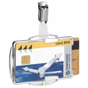 DURABLE 890223 Rfdi Card Holder, Secure Duo, Blank, Silver, Blank, Polystyrene, 2 3/4 Inch Length, 10 PK | CP3XJF 461P06