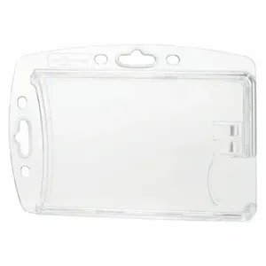 DURABLE 892419 ID Badge Holder, Dual/Shell Style, Blank, Translucent, Blank, Acrylic, 2 3/16 Inch Length | CP3XHM 461P13