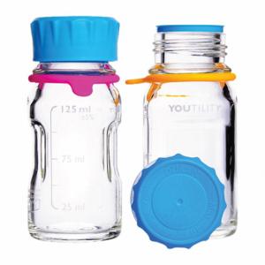 DURAN 218812854 Bottle, 4 oz Labware, Type I Borosilicate Glass, Includes Closure, 4 Pack | CP3XLM 786DY4