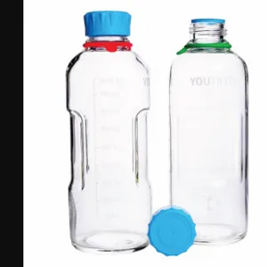 DURAN 218815457 Bottle, 34 oz Labware Capacity - English, Type I Borosilicate Glass, Includes Closure | CP3XLL 786DY7