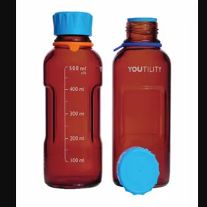 DURAN 218864457 Bottle, 17 oz Labware Capacity - English, Type I Borosilicate Glass, Includes Closure | CP3XLK 786DZ0