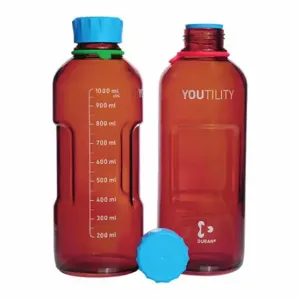 DURAN 218865453 Bottle, 34 oz Labware Capacity - English, Type I Borosilicate Glass, Includes Closure | CP3XLR 786DZ1