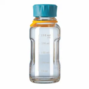 DURAN YOUTILITY 218813653 Bottle, 8 oz Labware Capacity, Type I Borosilicate Glass, Unlined, 4 Pack | CP3XNU 56HT56