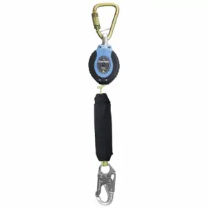 DURATECH 82909SC1 Self-Retracting Lifeline, Steel Snap Hook Anchor, Harness Steel Carabiner, 9 ft Line | CP3XPY 794D16