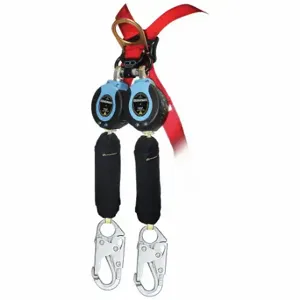 DURATECH 82909TB1 Self-Retracting Lifeline, Steel Snap Hook Anchor, Harness Steel Carabiner, 2 Legs | CP3XPX 794D20