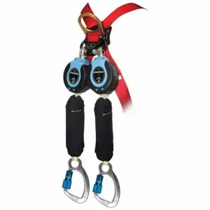 DURATECH 82909TB6 Self-Retracting Lifeline, Aluminum Carabiner Anchor, Harness Steel Carabiner, 2 Legs | CP3XPV 794D23