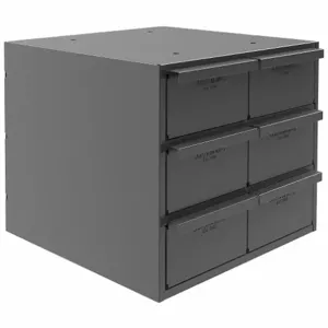 DURHAM MANUFACTURING 001-95 Drawer Cabinet, Vertical, 6 Drawer, Depth 11-5/8 Inch, Gray | AB4EQE 1XHJ6