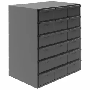 DURHAM MANUFACTURING 006-95 Drawer Cabinet, 18 Drawer, Depth 11-5/8 Inch, Gray | AB4EQG 1XHJ8