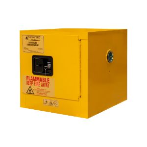 DURHAM MANUFACTURING 1002M-50 Flammable Storage Cabinet, Manual, 1 Door, 2 Gallon, Yellow | CF6JDF