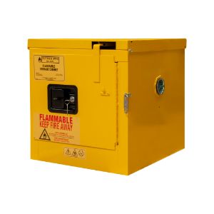 DURHAM MANUFACTURING 1002S-50 Flammable Storage Cabinet, Self Close, 1 Door, 2 Gallon, Yellow | CF6JDG