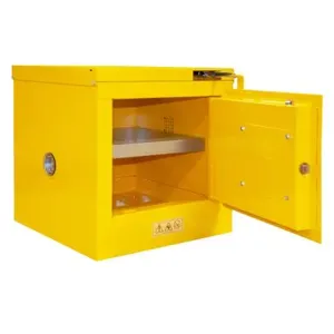 DURHAM MANUFACTURING 1002S-50 Flammable Storage Cabinet, Self Close, 1 Door, 2 Gallon, Yellow | CF6JDG