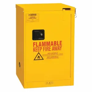 DURHAM MANUFACTURING 1012S-50 Flammable Storage Cabinet, Self Close, 12 Gallon, Yellow | CF6JDQ