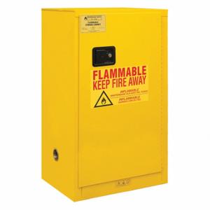 DURHAM MANUFACTURING 1016M-50 Flammable Storage Cabinet, Manual, 1 Door, 16 Gallon, Yellow | CF6JDT