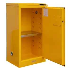 DURHAM MANUFACTURING 1016S-50 Flammable Storage Cabinet, Self Close, 1 Door, 16 Gallon, Yellow | CF6JDV