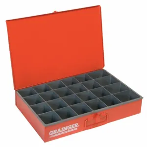 DURHAM MANUFACTURING 102-17-S1158 Compartment Box, 24 Compartment, Size 12 x 18 x 3 Inch, Red | AE4CJA 5JEM7