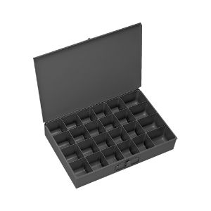 DURHAM MANUFACTURING 102-95 Compartment Box, 24 Opening, Size 18 x 12 x 3 Inch, Steel | CF6JDX