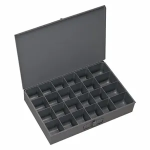 DURHAM MANUFACTURING 102-95 Compartment Box, 24 Opening, Size 18 x 12 x 3 Inch, Steel | CF6JDX